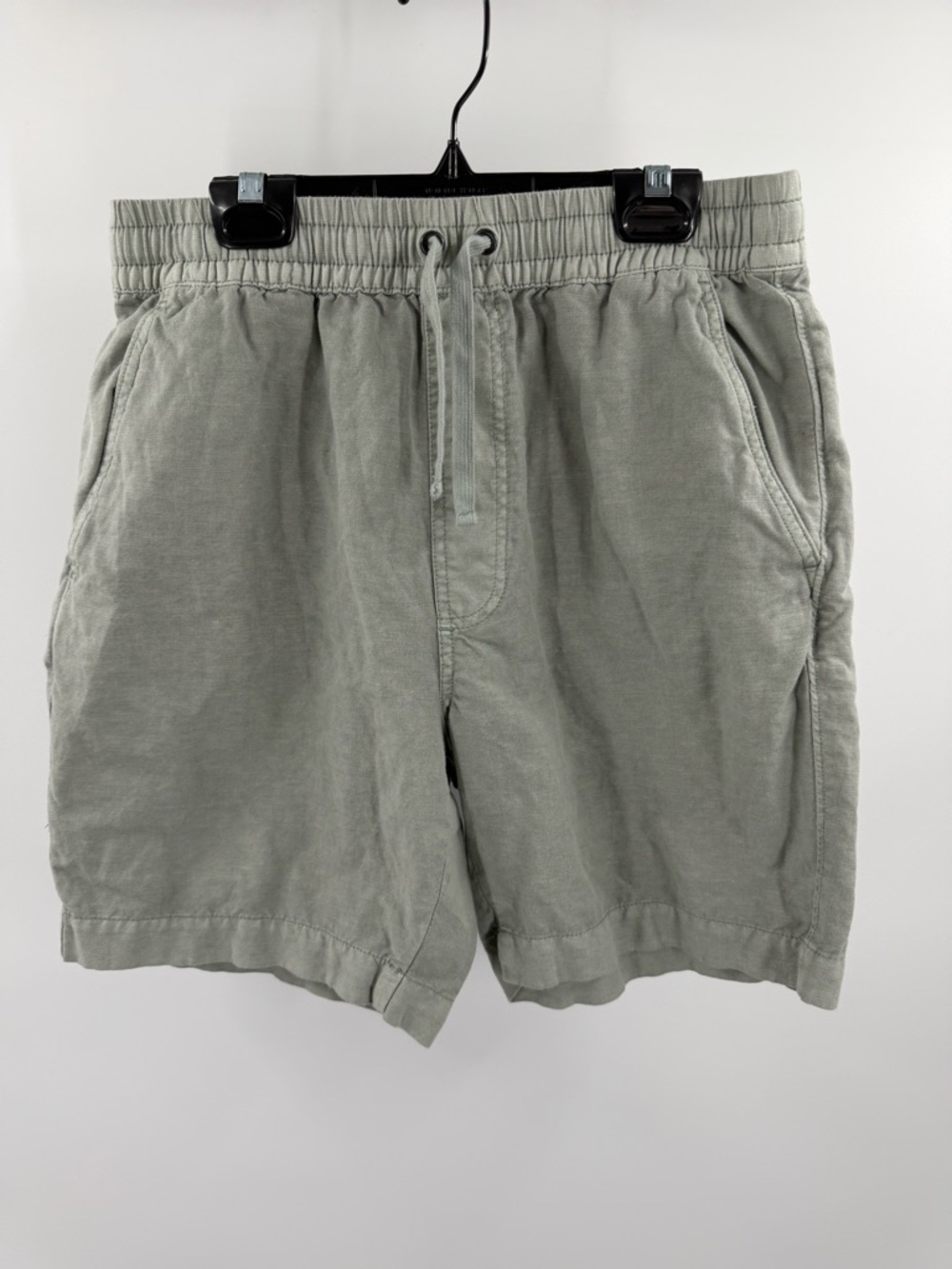 Lucky Brand Washed Sage Green Pull On 7” Short Linen Blend Size Small
